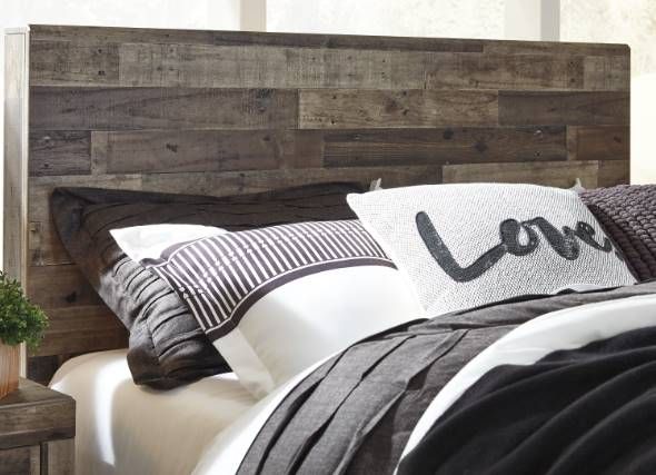 Benchcraft® Derekson 6-Piece Multi Gray Queen/Full Panel Headboard Bedroom Set-1
