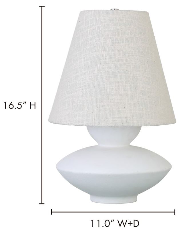 Moe's Home Collection Dell Pearled White Table Lamp-3