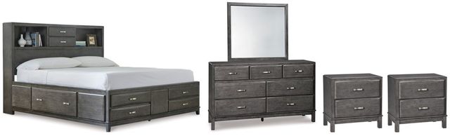 Signature Design by Ashley® Caitbrook 5-Piece Gray Queen Storage Bed Set-0