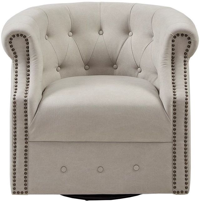 Olliix by Madison Park Beige Owen Swivel Chair-0