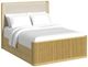 Elements International Sylvie Natural/White Upholstered Queen Panel Bed-0