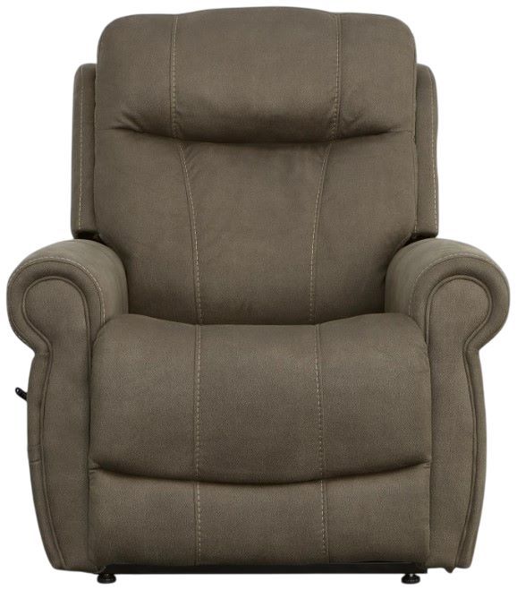 Flexsteel® Stewart Mossy Grey Power Lift Recliner with Power Headrest and Lumbar-2