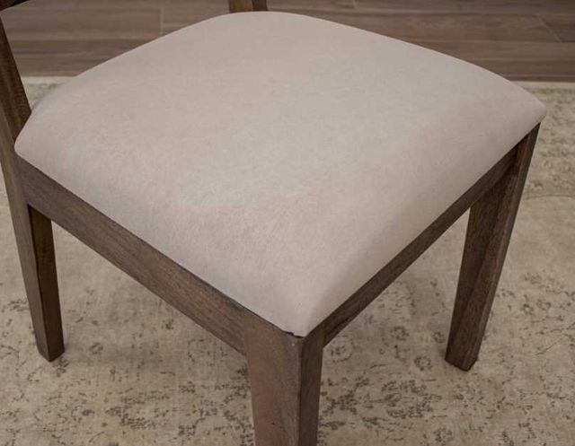 International Furniture Direct Dark Mezquite Black/White Upholstered Dining Side Chair-4