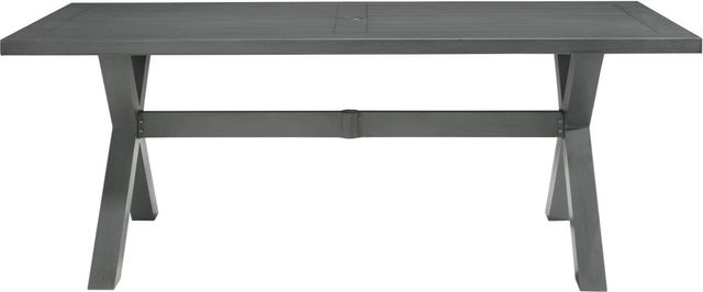 Signature Design by Ashley® Elite Park Gray Aluminum Outdoor Dining Table-1