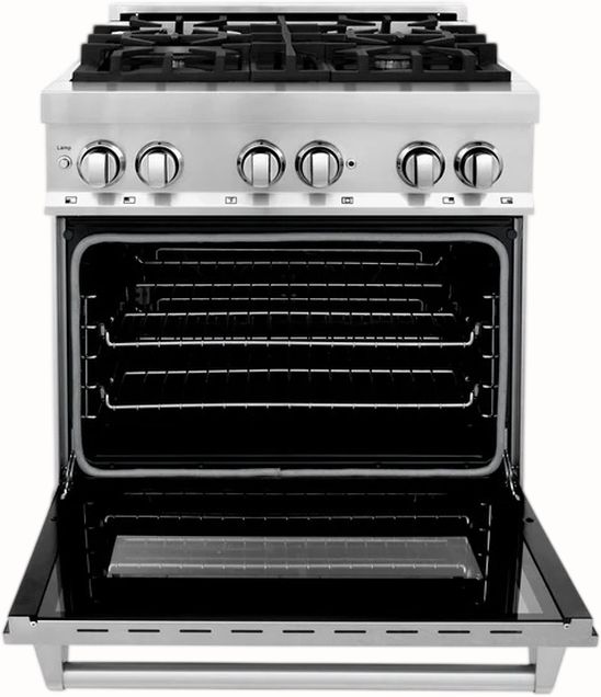 ZLINE 30" Satin Stainless Steel Pro Style Dual Fuel Range-1