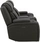 Kate Preston Home Aline Anthracite Zero Gravity Power Reclining Console Loveseat with Power Headrest-2