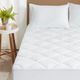 Olliix by Clean Spaces Allergen Barrier White Queen Anti-Microbial Mattress Pad-3