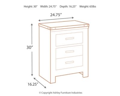 Signature Design by Ashley® Trinell Rustic Brown 2-Drawer Nightstand-3