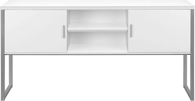 Monarch Specialties Inc. Silver/White Office Hutch-1