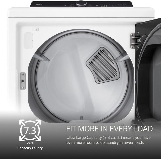 LG 7.3 Cu. Ft. Alpine White Electric Dryer-2
