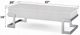 ACME Furniture Calnan White Coffee Table with Chrome Base-2