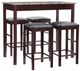 Linon Lancer 5-Piece Black/Brown Tavern Set-0