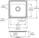 Elkay Lustertone® Classic Lustrous Satin 19-1/2" x 19" x 5-1/2" MR2-Hole Single Bowl Drop-In ADA Sink-1