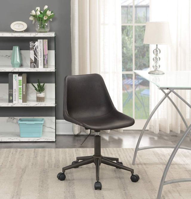Coaster® Carnell Brown/Rustic Taupe Office Chair-6