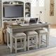 Liberty Furniture Heartland Antique White/Gray Taupe Upholstered Console Stool-4