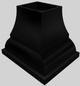 Vent-A-Hood® Designer Series 36" Black Island Range Hood-4