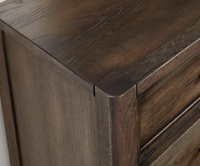 LM Co Home By Vaughan-Bassett Crafted Oak by Ben & Erin Napier Aged Gray 5-Drawer Chest-2