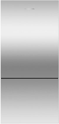 front view of the Fisher & Paykel Series 5 32 in. 17.5 Cu. Ft. Stainless Steel Counter Depth Bottom Freezer Refrigerator