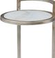 Bassett Mirror Surrey White Scatter Table with Silver Leaf Base-1