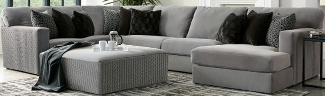 Jackson Furniture Carlsbad 3-Piece Charcoal Right-Arm Facing Sectional and Chaise