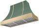 AGA Cascade 48" Mineral Green Wall Mounted Range Hood with Brushed Brass Trim-0