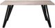 Mazin Furniture Carrie Brown Dining Table with Black Hairpin Metal Legs-1