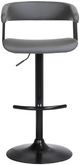 Armen Living Calista Black/Gray Adjustable Bar Stool-1