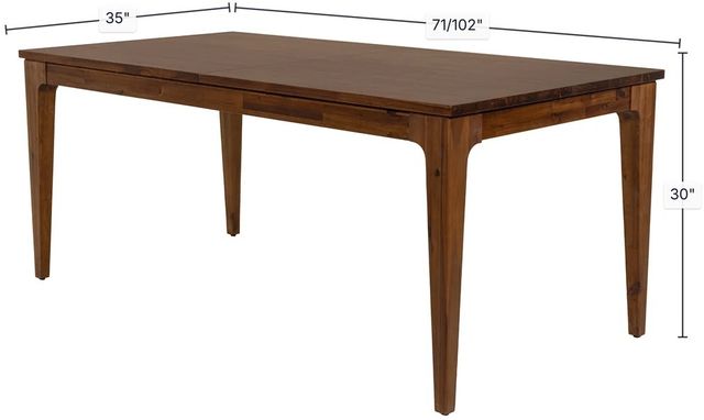 LH Home Allure Brown 102" Extension Dining Table-2