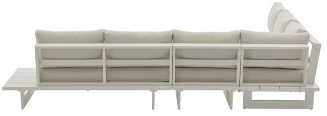 Meridian Furniture Maldives 4-Piece Cream Aluminum/Fabric Outdoor Modular Sectional-3