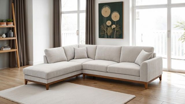 Furniture of America® Watton Light Gray Left Chaise Sectional-1