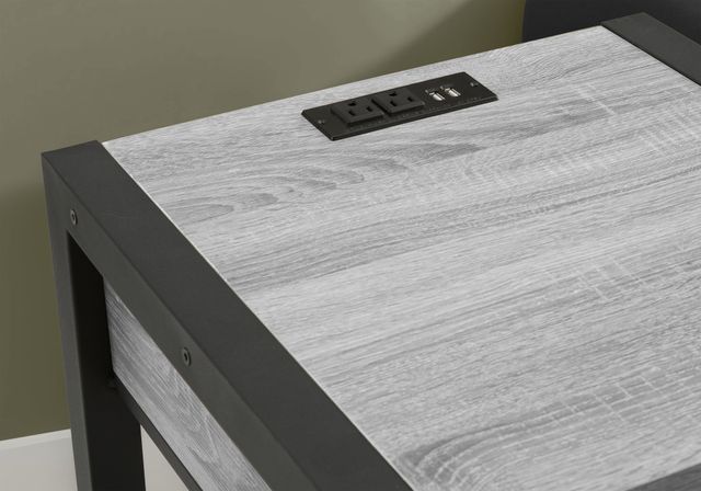 Monarch Specialties Inc. Black/Grey 24" End Side Table with 1 Drawer-3