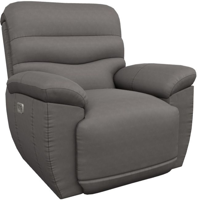 La-Z-Boy® Joshua Gray Leather Power Rocking Recliner with Headrest-0