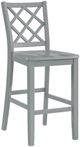 Elements International Kona Gray Lattice Back Counter Side Chair -0