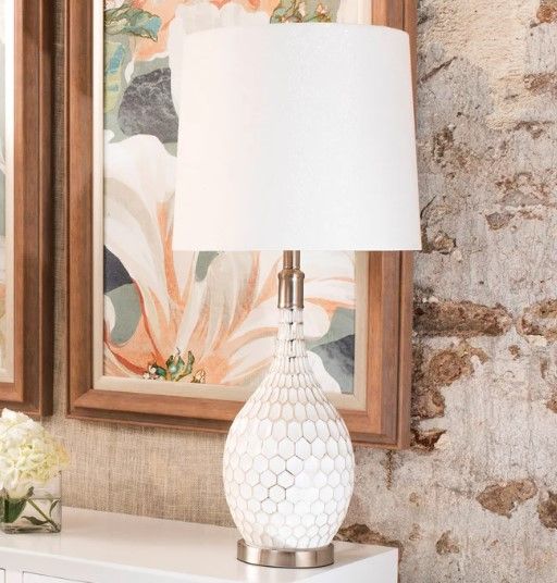 Stylecraft Aglona White Table Lamp -1