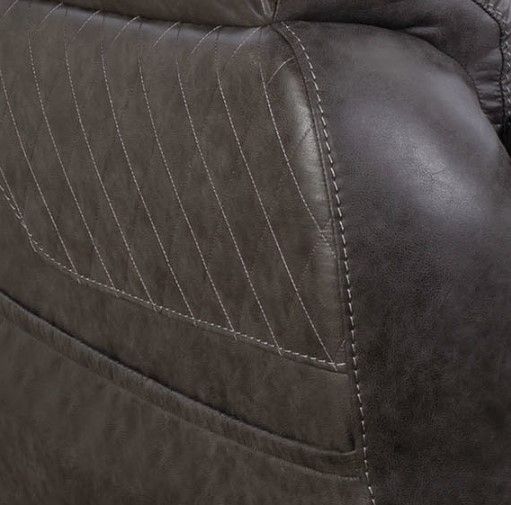 HomeStretch Daytona Black Double Power Reclining Sofa-3