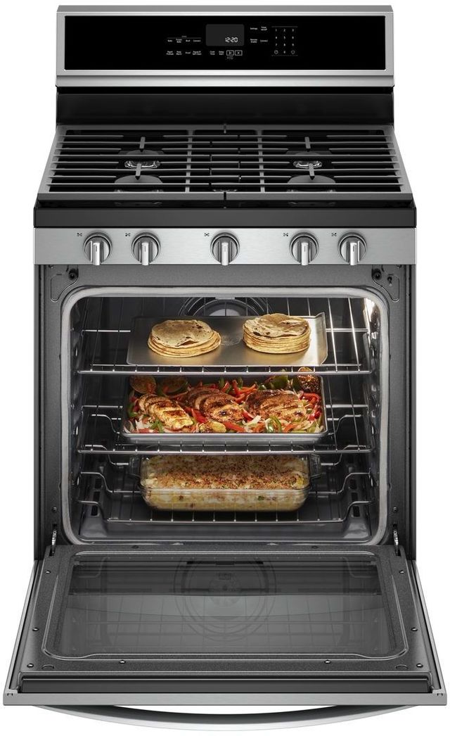 Whirlpool® 30" Fingerprint Resistant Stainless Steel Freestanding Gas Range-3