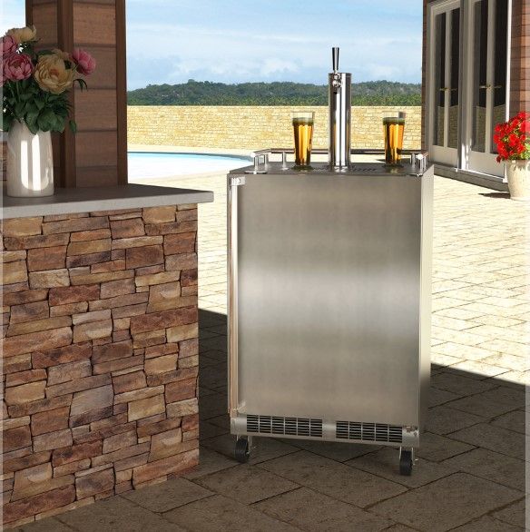 Marvel 5.7 Cu. Ft..Ft. Stainless Steel Outdoor Mobile Kegerator-1