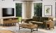Intercon Newport Natural Oak Coffee Table with Black Base-1