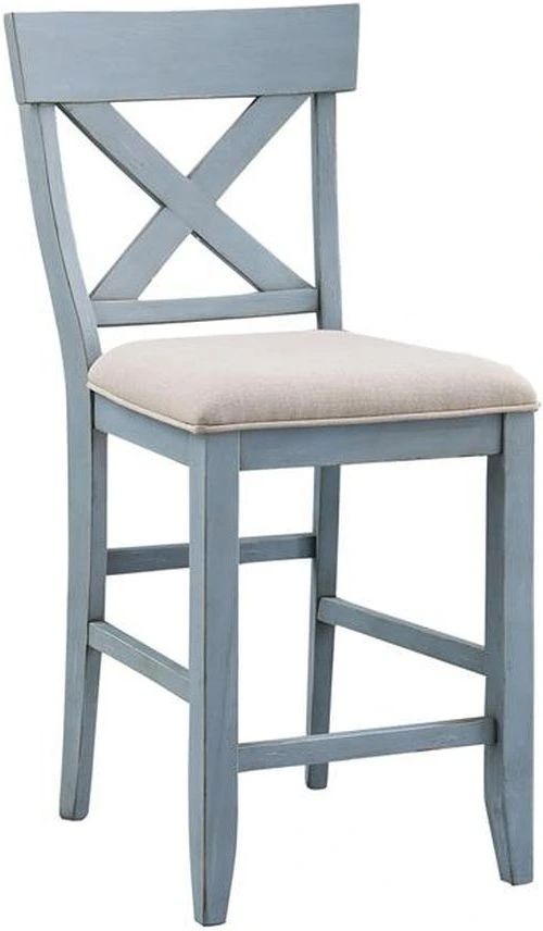 Coast2Coast Home™ Belsey 2-Piece Blue Counter Stool Set-0