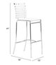 Zuo® Criss Cross White Set of 2 Bar Chair-4