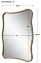 Uttermost® Pavia Antiqued Gold Curvy Accent Mirror-3