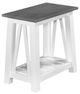 John Thomas Furniture® Home Accents Surrey Heather Gray/White Narrow End Table-0