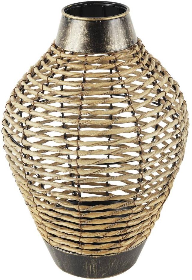 Deco Marche Brown/Bronze Open Frame Twisted Vase-1