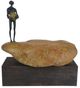 Currey & Company Man on Rock Bronze/Brown Small Sculpture-0