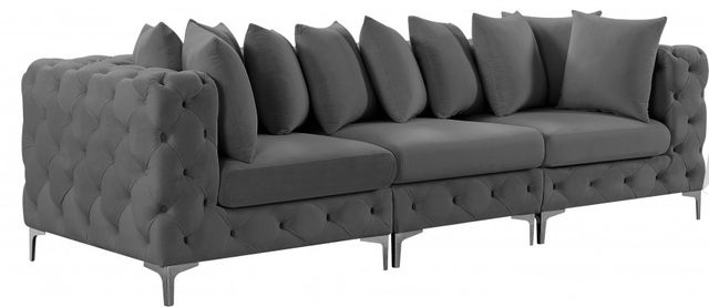 Meridian Furniture Tremblay Grey Velvet 108" Modular Sofa-1