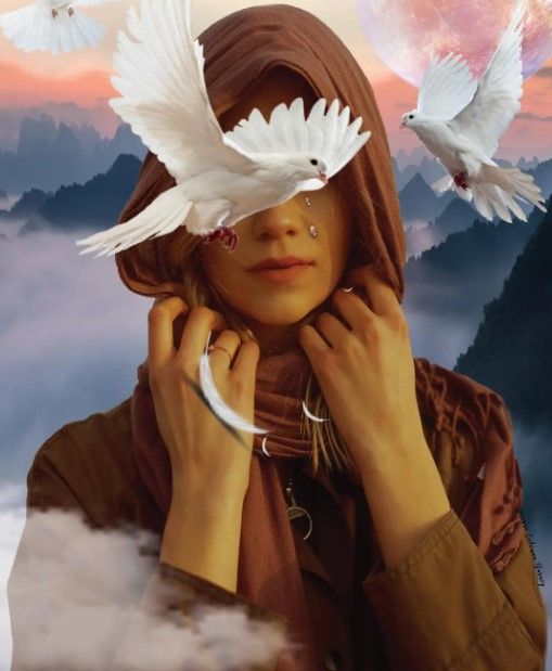 Classy Art When Doves Cry by Yvonne Coleman Burney Wall Art-1