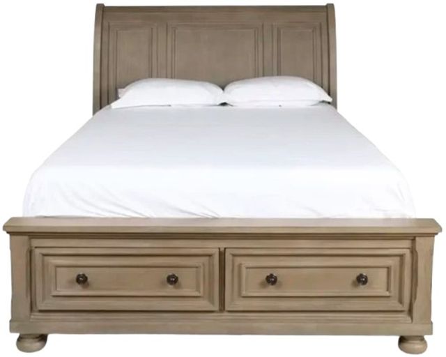 New Classic® Home Furnishings Allegra Pewter Eastern King Panel Storage Bed-3