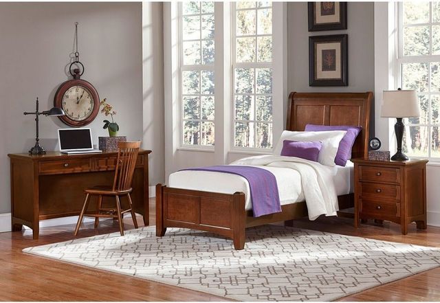 Vaughan-Bassett Bonanza Cherry Twin Sleigh Headboard-1