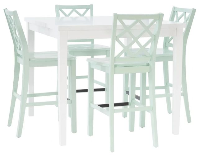 Powell® Maui 5-Piece Mint/White Counter Dining Set-0