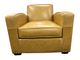 Leather Accent Chair - Satin Straw-0